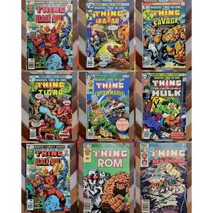 Lot of 9: MARVEL Two-in-One & Annuals Bronze Age THING Ben Grimm Fantastic Four